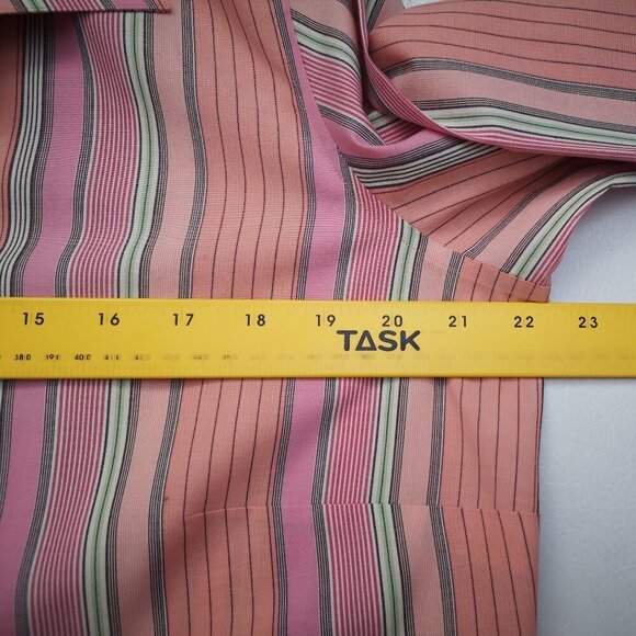 Talbots Wrinkle Resistant Stretch Ladies Size 12P Multi Colored Striped Shirt - Picture 7 of 10